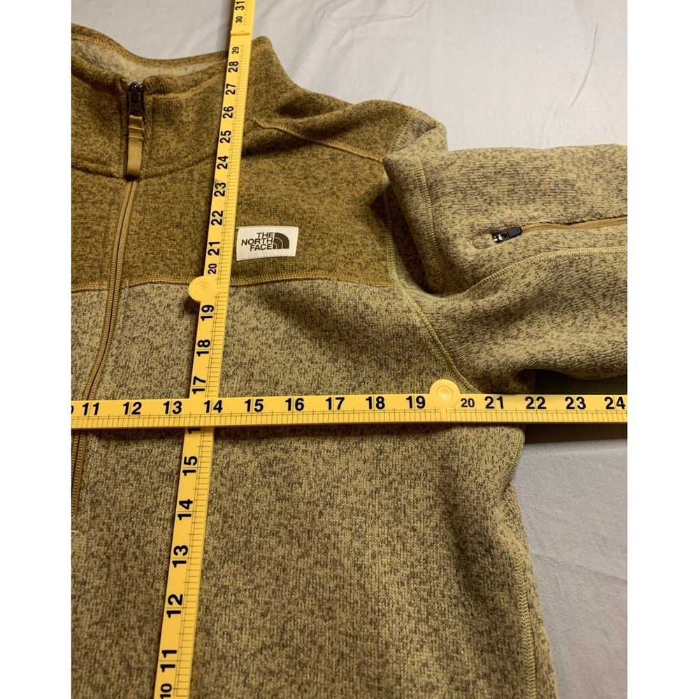 The North Face Gordon Lyons 1/4 Zip Fleece Pullover Brown Tan Mens Medium - Picture 7 of 7